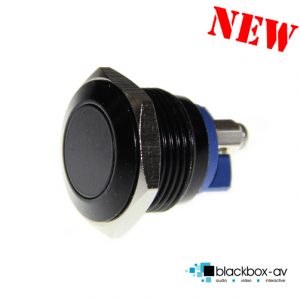 16mm Black Push Button - The Interpretation Shop