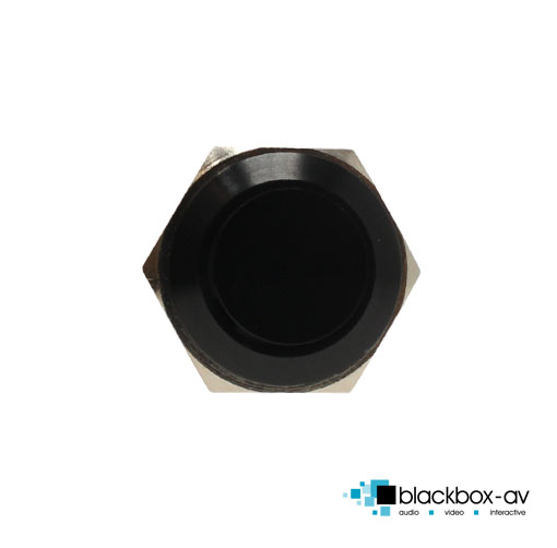 16mm Black Push Button - The Interpretation Shop