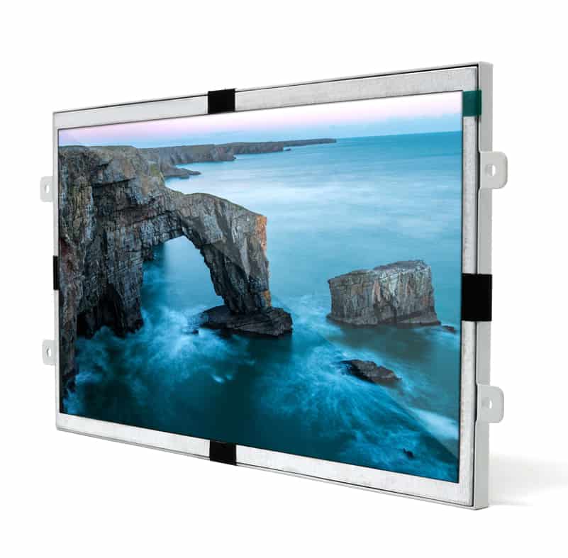 10 Inch Open Frame Video Screen Side