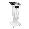 22 Inch 2023 White Multi Touch Kiosk with Heavy Duty Handsets and Hanger