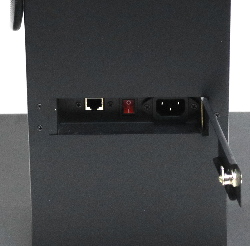 22 Inch 2025 Black Multi Touch Kiosk IO Hatch open