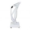 22 Inch White Multi Touch Kiosk with Heavy Duty Handsets and Hanger Side