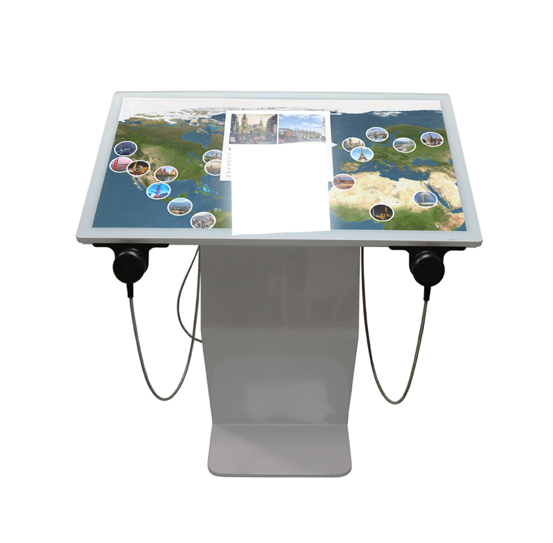 42 Inch Modern Free Standing Kiosk 2025 with Heavy Duty Handsets and Lightbox 3