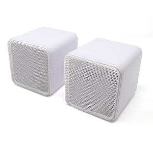 80 Watt Mini Box Speakers in White
