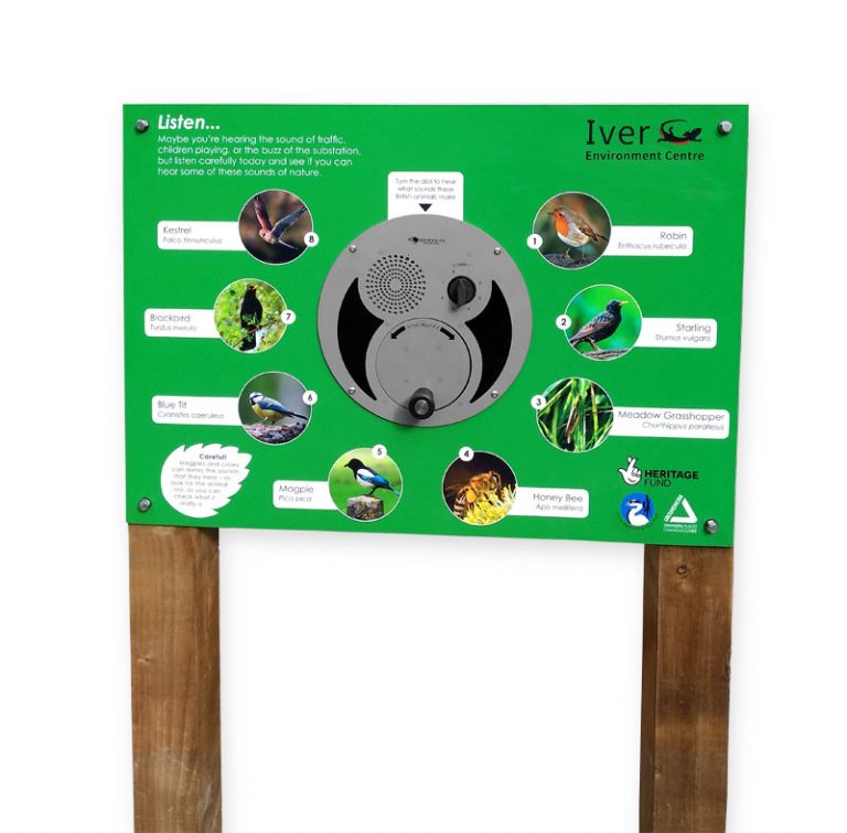 AudioSign Turn Edit - Iver Enviroment Centre On Sign Posts