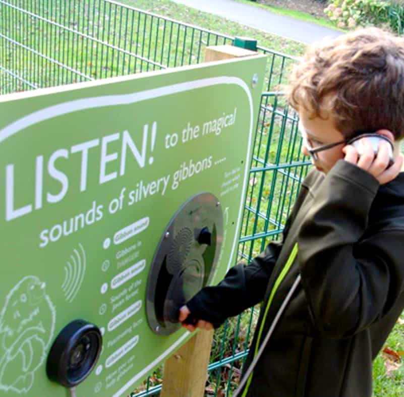 AudioSign Turn installed at Curraghs Wildlife Park Side View