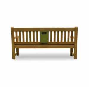 Back of traditional style audio bench