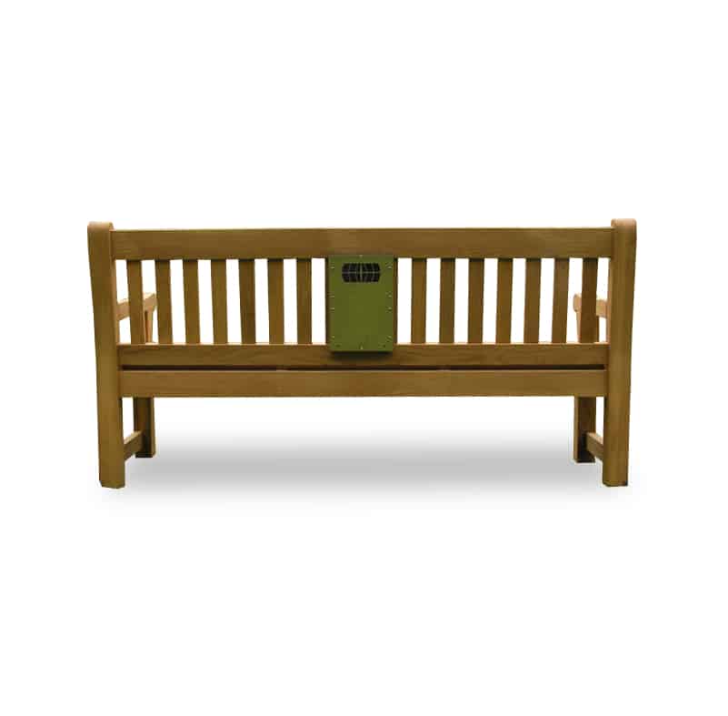 Back of traditional style audio bench Back of traditional style audio bench