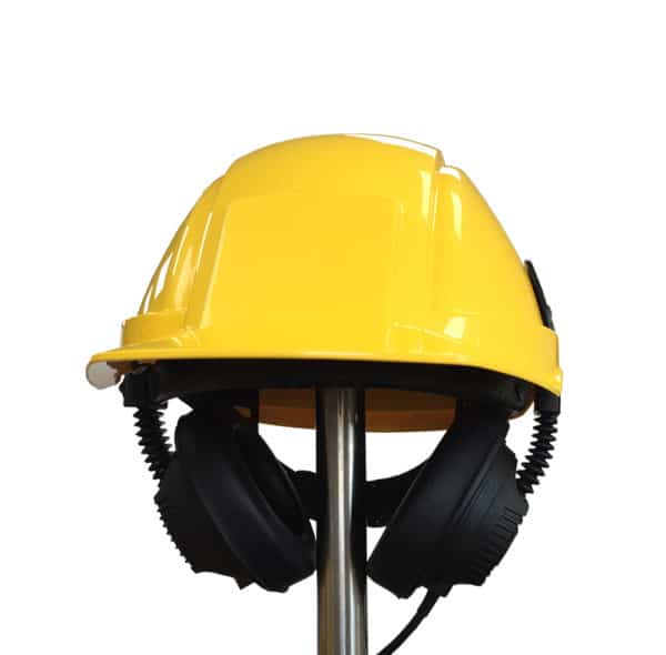 Hardhat With Headphones Front View