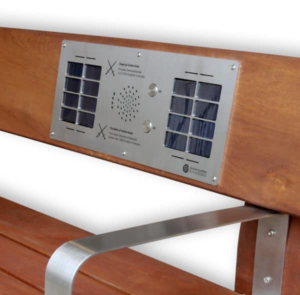 Heavy Duty Audio Bench - Artwork and Solar Panels