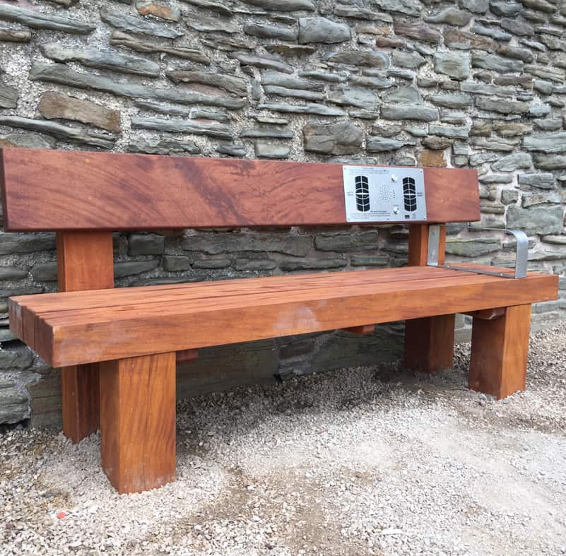 Heavy Duty Audio bench installed at Neath Abbey