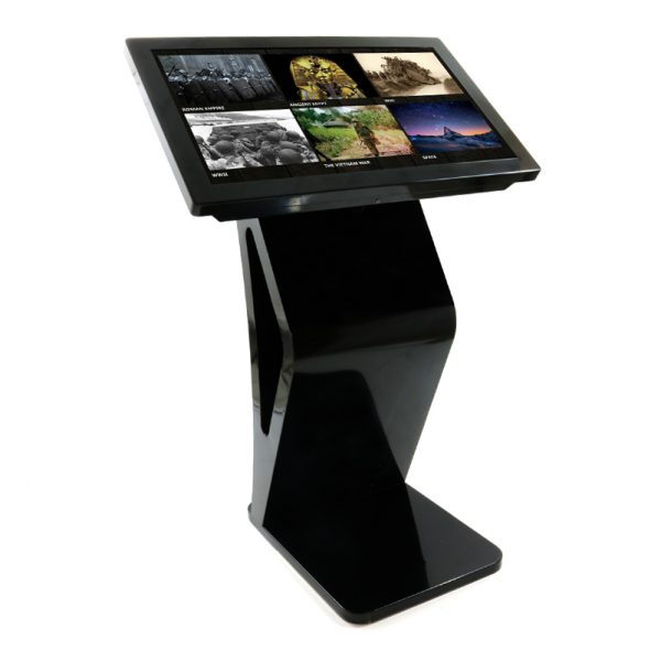 Modern Black 32 Inch Free Standing Kiosk with Lightbox 3