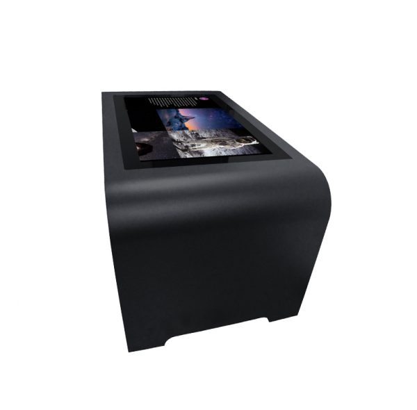 Sleek Multi-Touch Table Black Side Angle