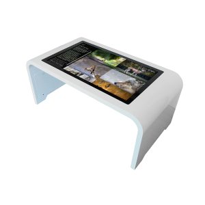 Sleek Multi-Touch Table White Right Angle 2023