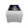 Sleek Multi-Touch Table White Side Angle