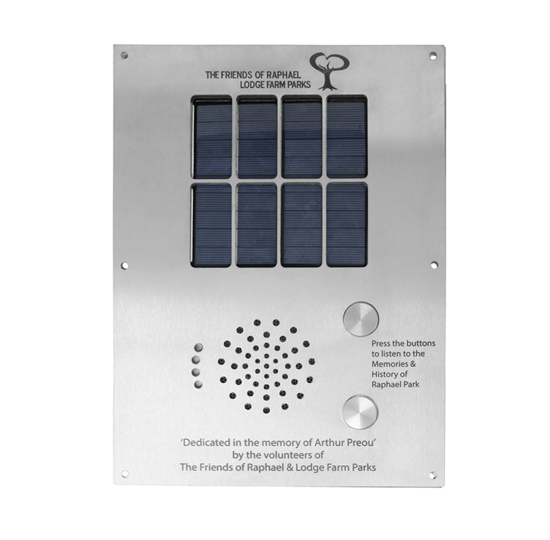 Solar Audio Bench Panel Front