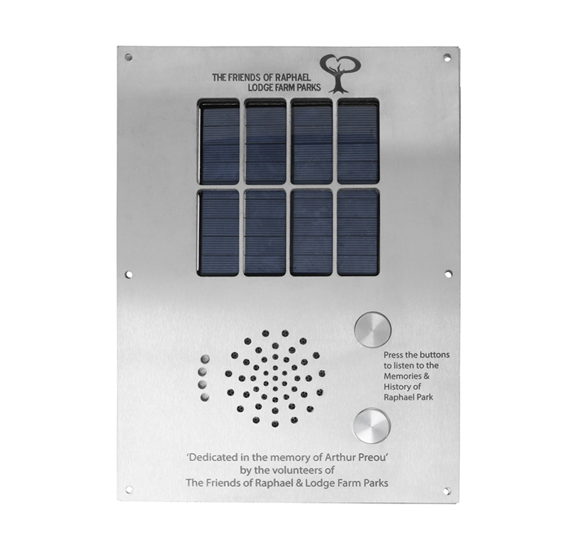 Solar Audio Bench Panel Front Solar Audio Bench Panel Front