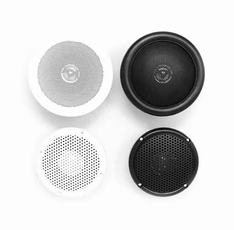 Waterproof Black and White Through Panel Speakers 2021