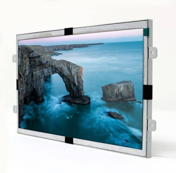 10 Inch Open Frame Video Screen Side Angle