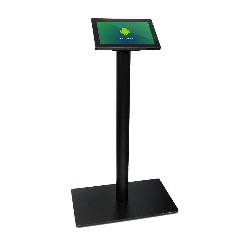 10 Inch POS Screen on Weighted Stand left angle