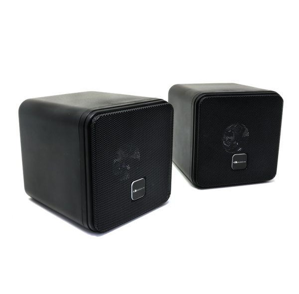 Colour Black EV-B406A E-Audio Mini Box Speakers