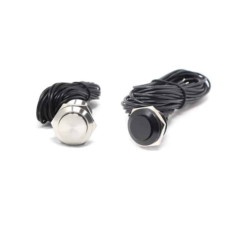Stainless Steel and Black Push Button Stainless Steel and Black Push Button