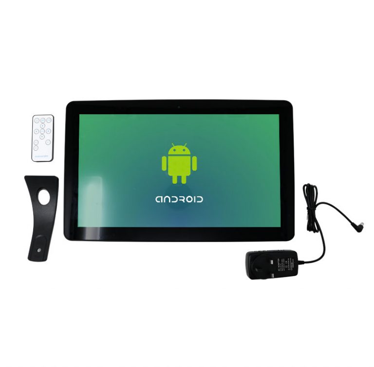 15 Inch Android Tablet Front with Accessories