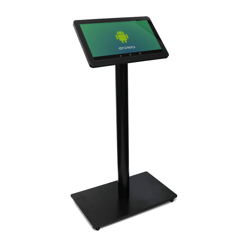 15 Inch Android Tablet Weighted Stand Angled left