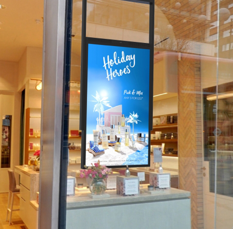 Double Sided Window Display on location