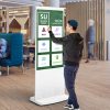 Freestanding PCAP Touchscreen Poster in use