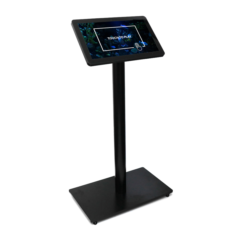 15 Inch Exhibit Loop Tablet Weighted Stand Angled left 15 Inch Exhibit Loop Tablet Weighted Stand Angled left
